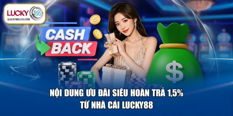 Nội dung ưu đãi siêu hoàn trả 1,5% từ nhà cái LUCKY88